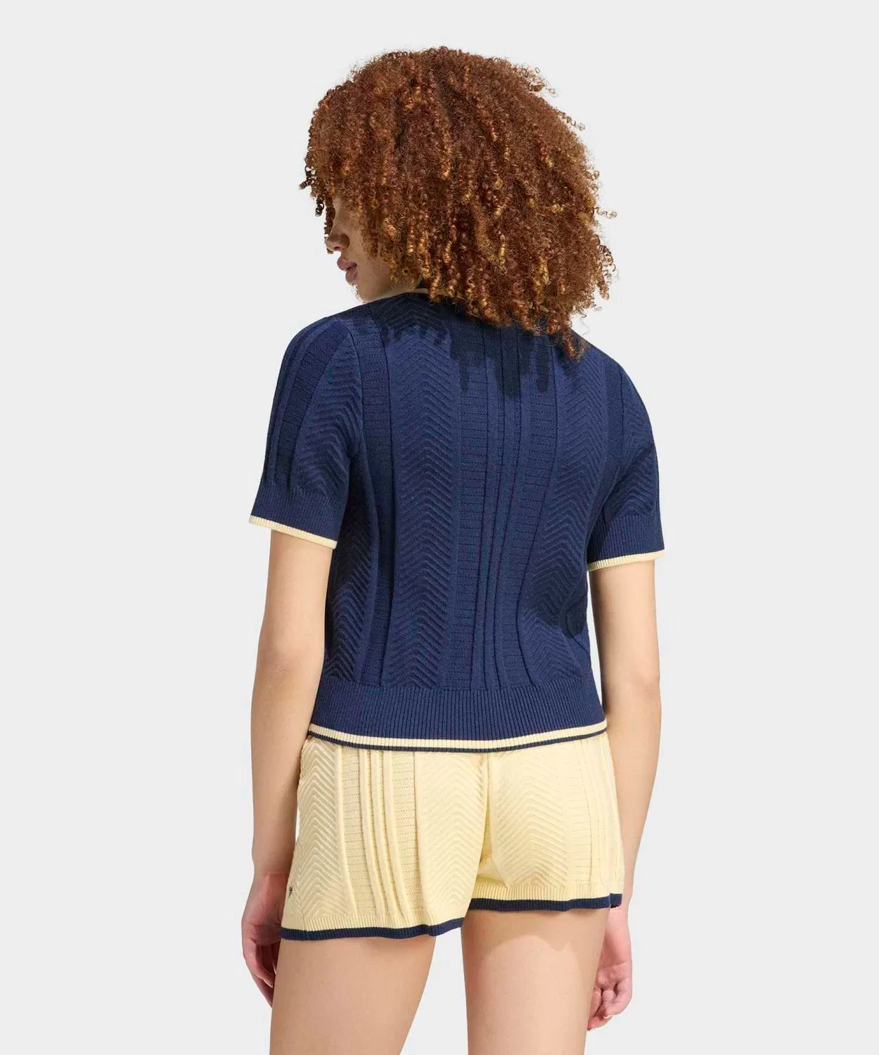 Женская хлопковая поло-футболка с длинным рукавомAdidas Originals, Blue — фото 2