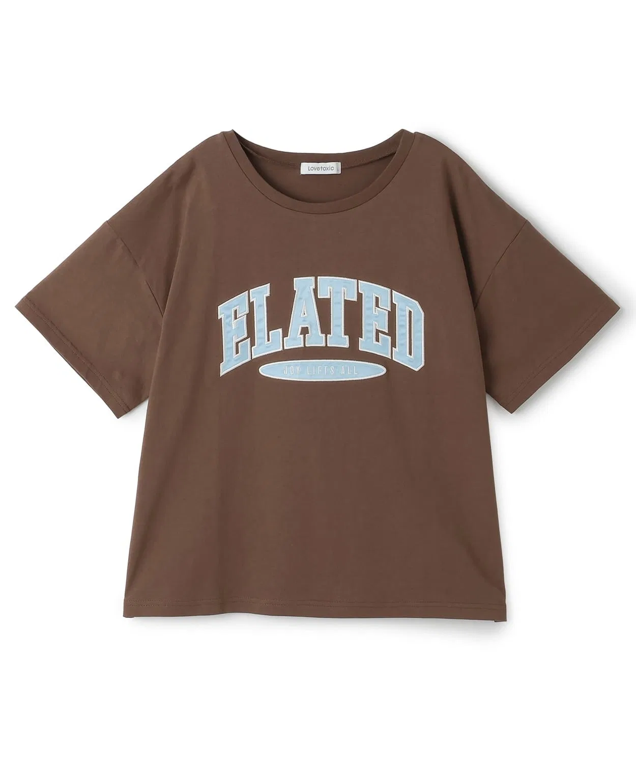 Детская футболка с принтом College Applique Logo LOVETOXIC, Brown