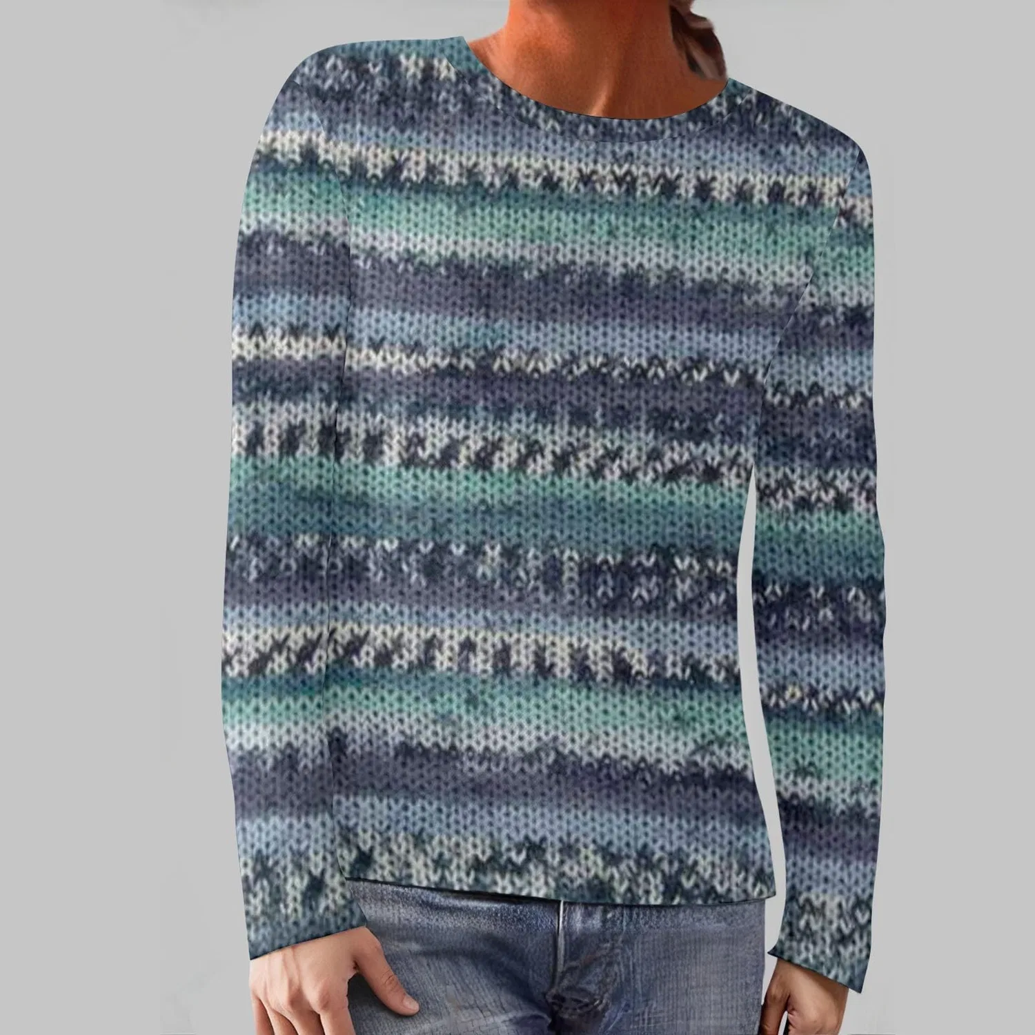 Женский тёплый свитшот с принтом горы Mountain Printed, бренд, | Dark Blue — фото 2