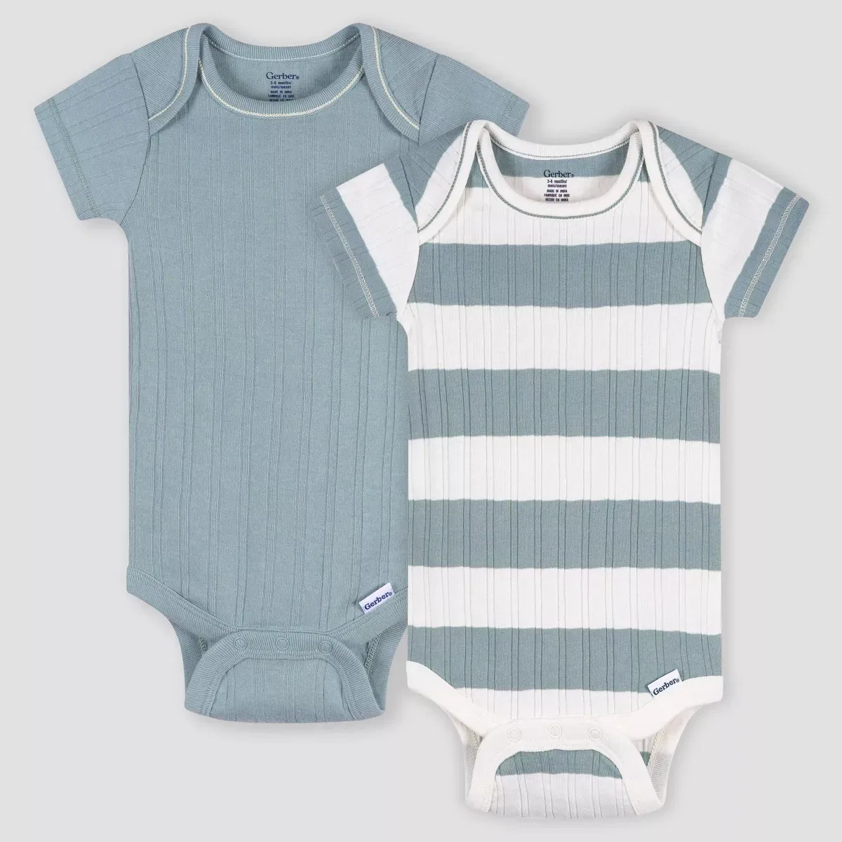 Детский боди-комбинезон с коротким рукавом 2шт NEWBORN, Blue