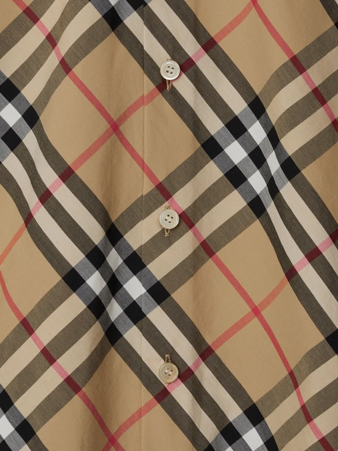 Рубашка из хлопка в клетку Burberry, нейтральный — фото 4