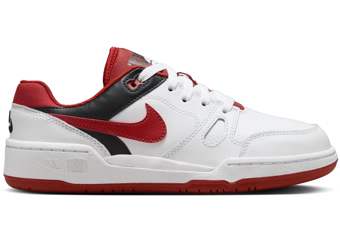 Детские кроссовки для мальчиков с кожаным верхом Nike Full Force Low Nike, White/Black/Team Orange/Mystic Red
