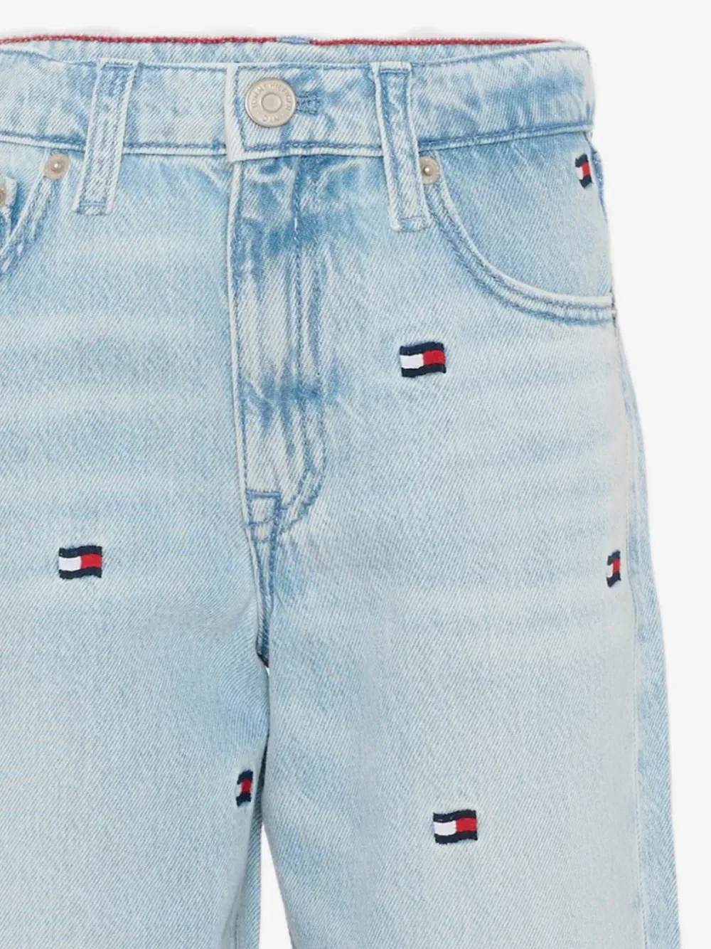 Джинсы с вышитым логотипом Tommy Hilfiger Junior, синий — фото 3