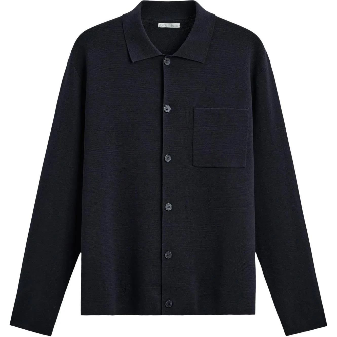 Мужская рубашка с отложным воротником ZARA, Sea Blue