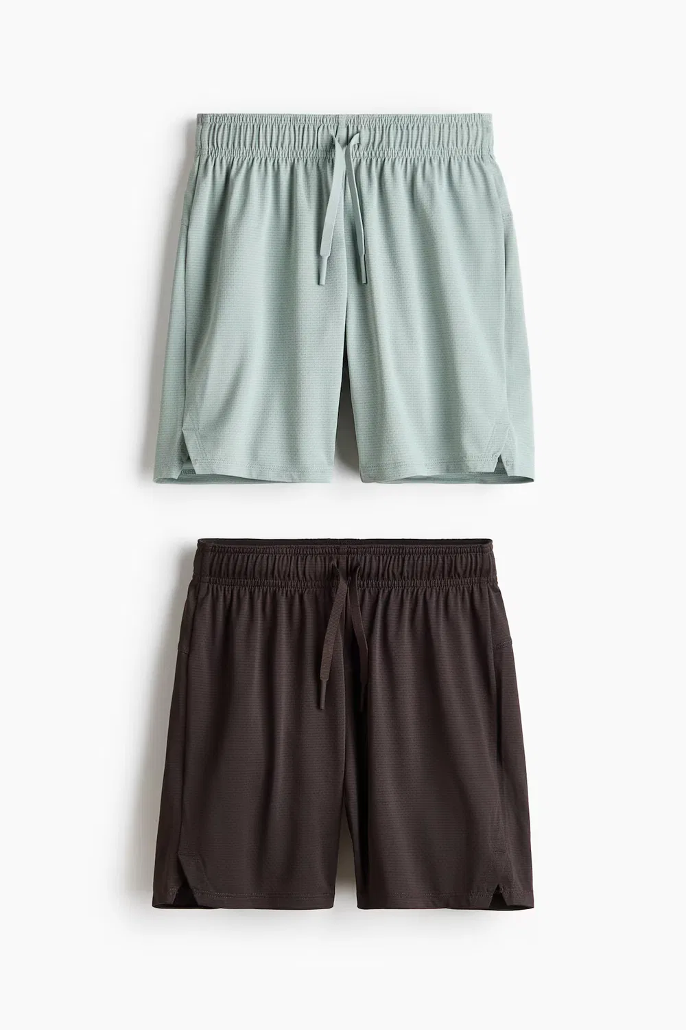 Комплект из 2 спортивных шорт с технологией Drymove H&M, Mint/Dunkelbraun