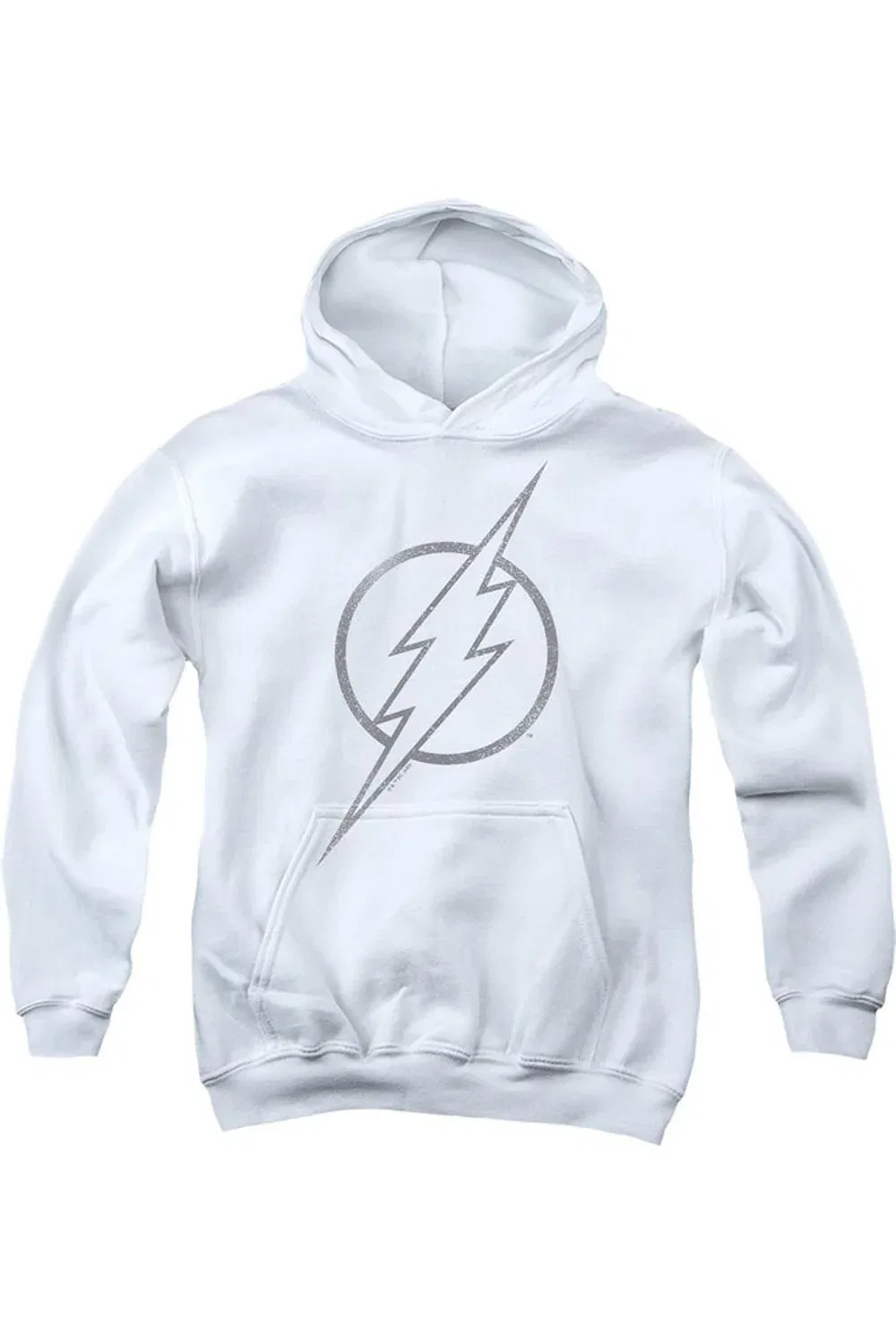 Детское худи с капюшоном с принтом The Flash Line Logo 1 Gildan, White