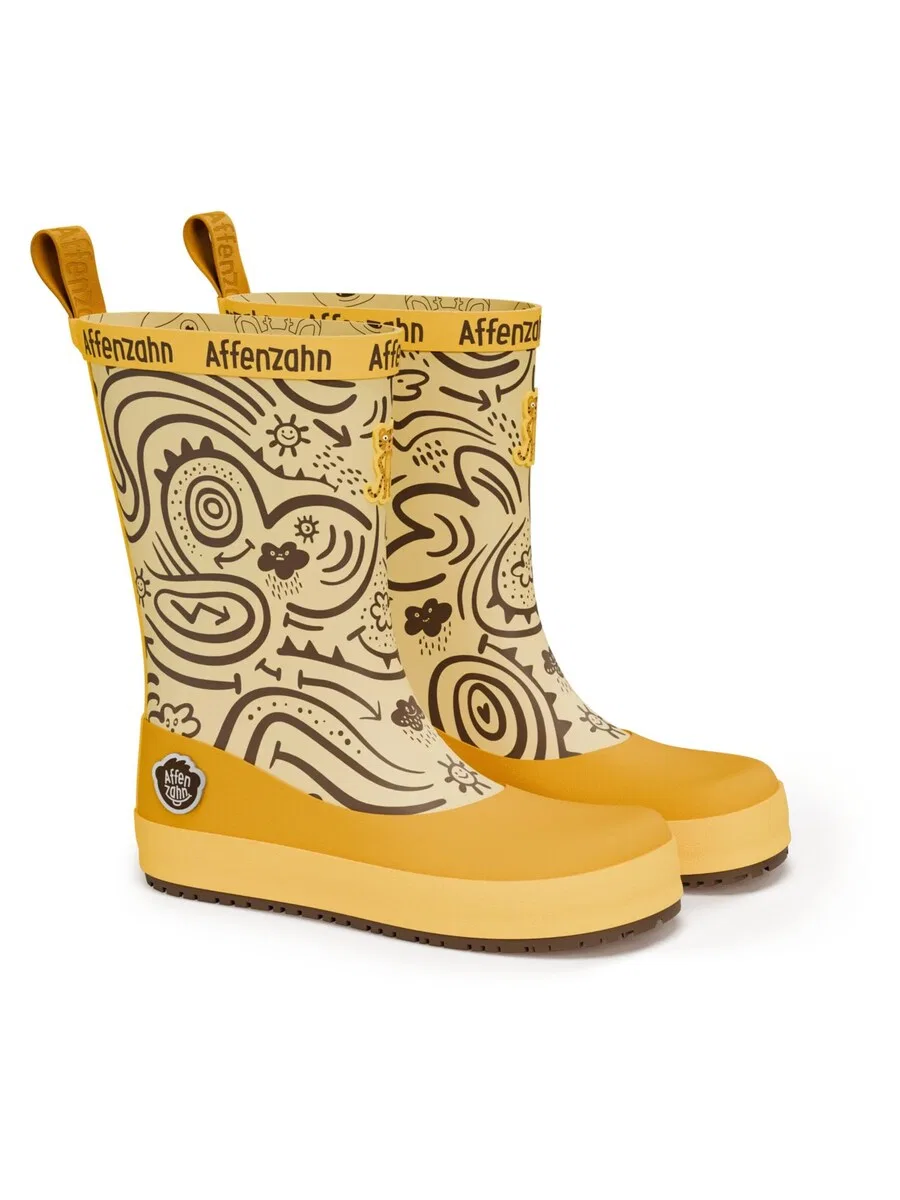 Резиновые сапоги Affenzahn 'Gummistiefel Vegan Plashy' желтого цвета — фото 2