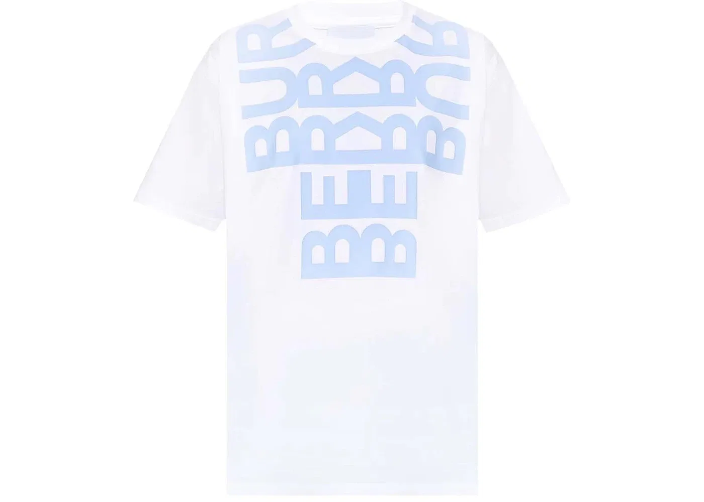 Женская футболка с принтом Burberry Logo Printed Oversized T-shirt, White