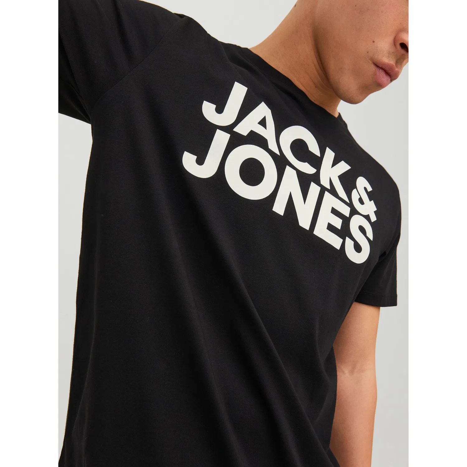 Детская хлопковая футболка с логотипом Jack & Jones, Black — фото 4