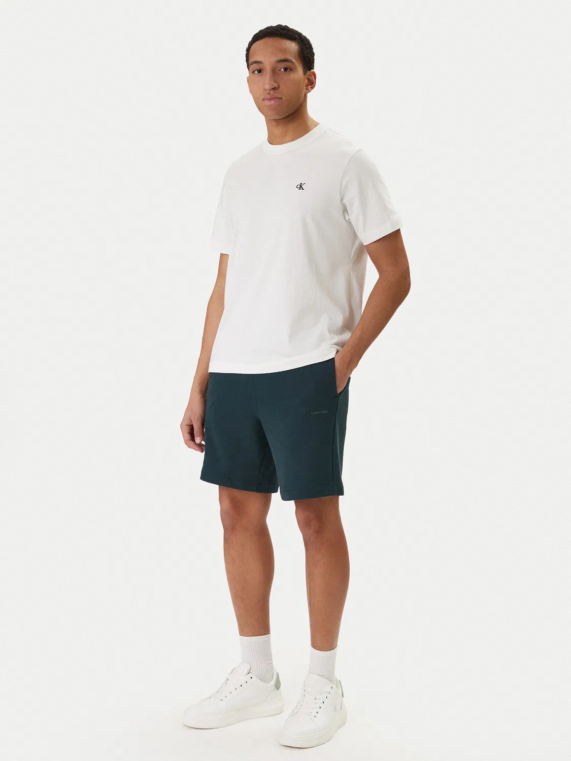 Мужские спортивные шорты стандартного кроя Nano Logo Calvin Klein, зеленый — фото 2
