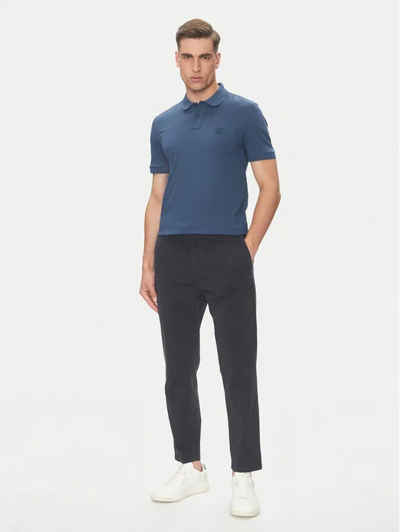 Поло slim fit Passenger Boss, синий — фото 2