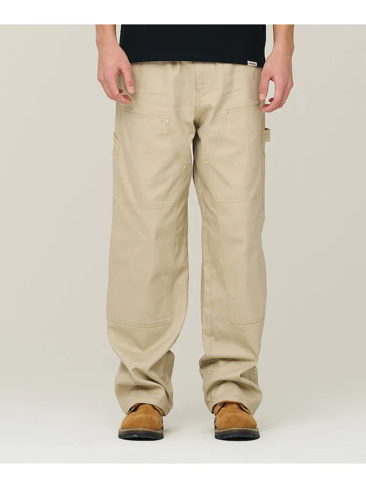 Прямые брюки Cotton Workpants, Double Knee, Light Beige SUPERDRY