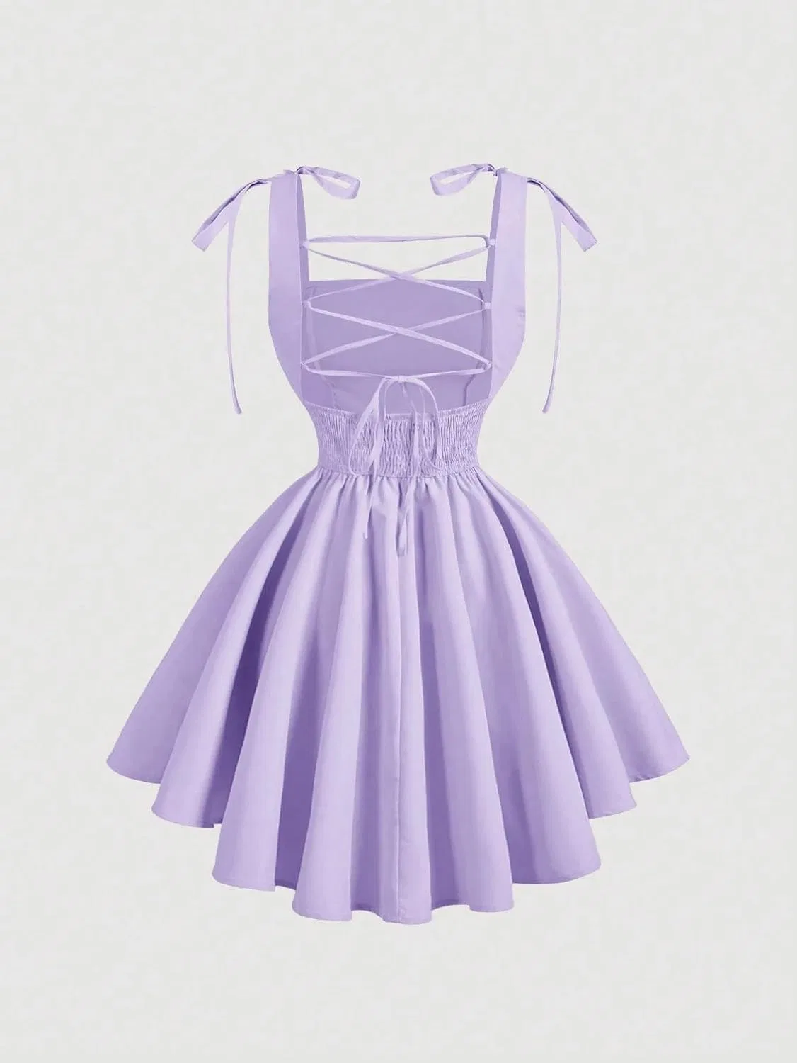 Женское повседневное платье-ками с узлом на спине Lilac Purple — фото 4