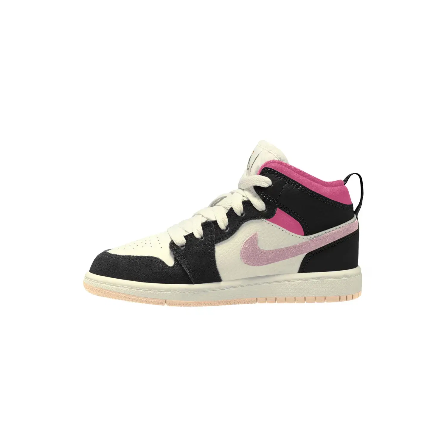 Детские кроссовки для мальчиков JORDAN 1 MID SE (PS) Nike, Negro — фото 2