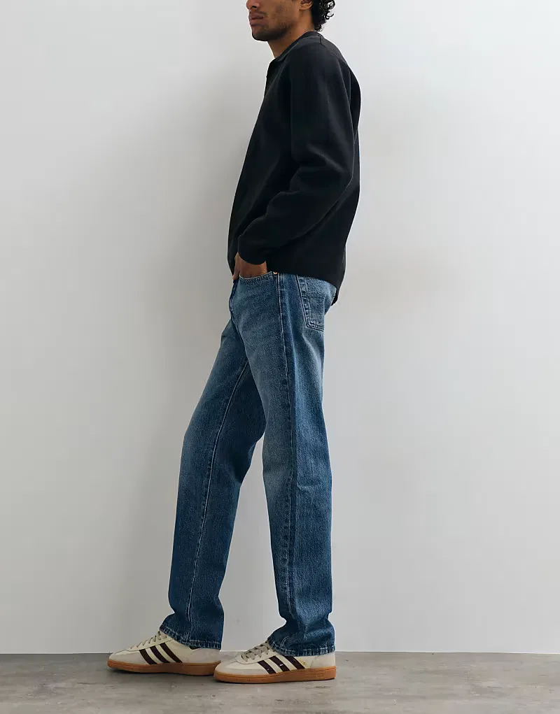 Джинсы Levi's 501 свободного кроя, средне-синий — фото 3
