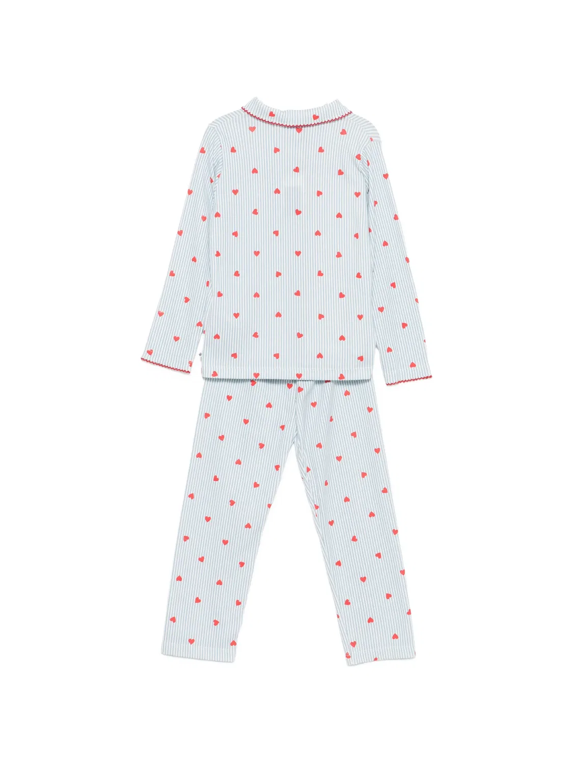 Пижама в полоску с принтом Petit Bateau, синий — фото 2