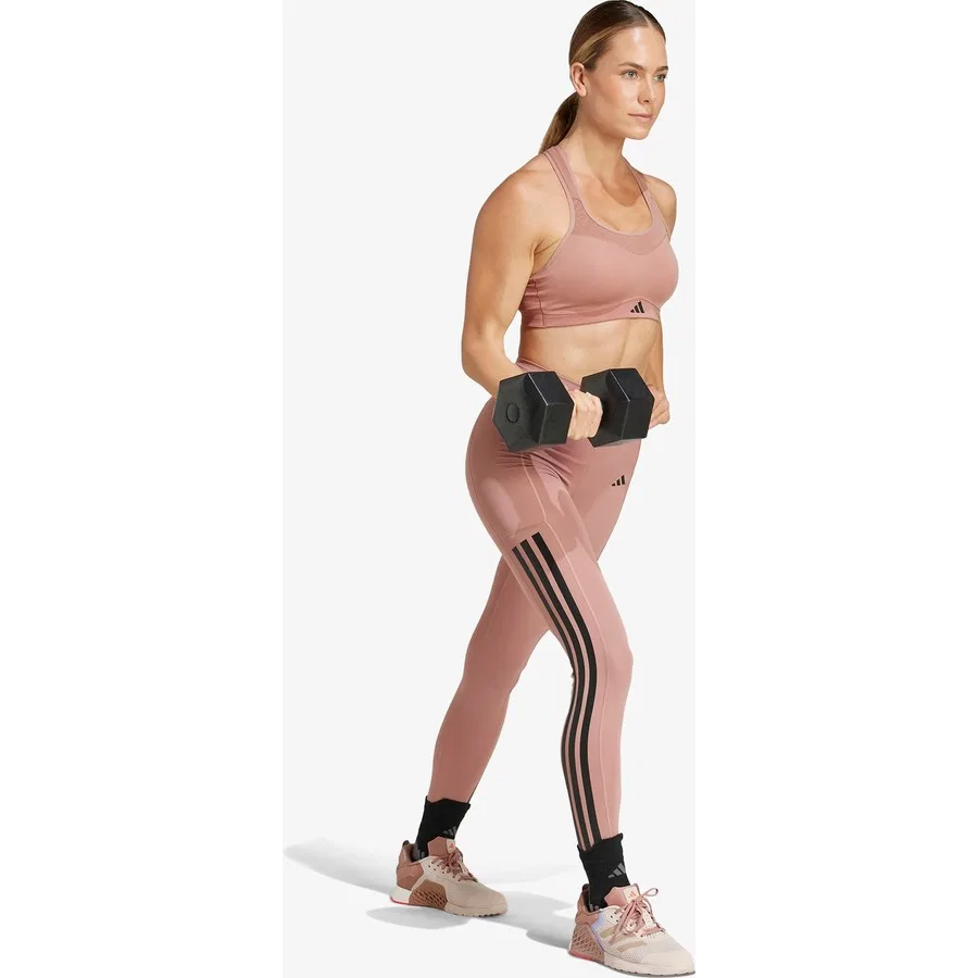 Спортивный бюстгальтер AEROREADY TLRD Impact adidas, Розовый — фото 3