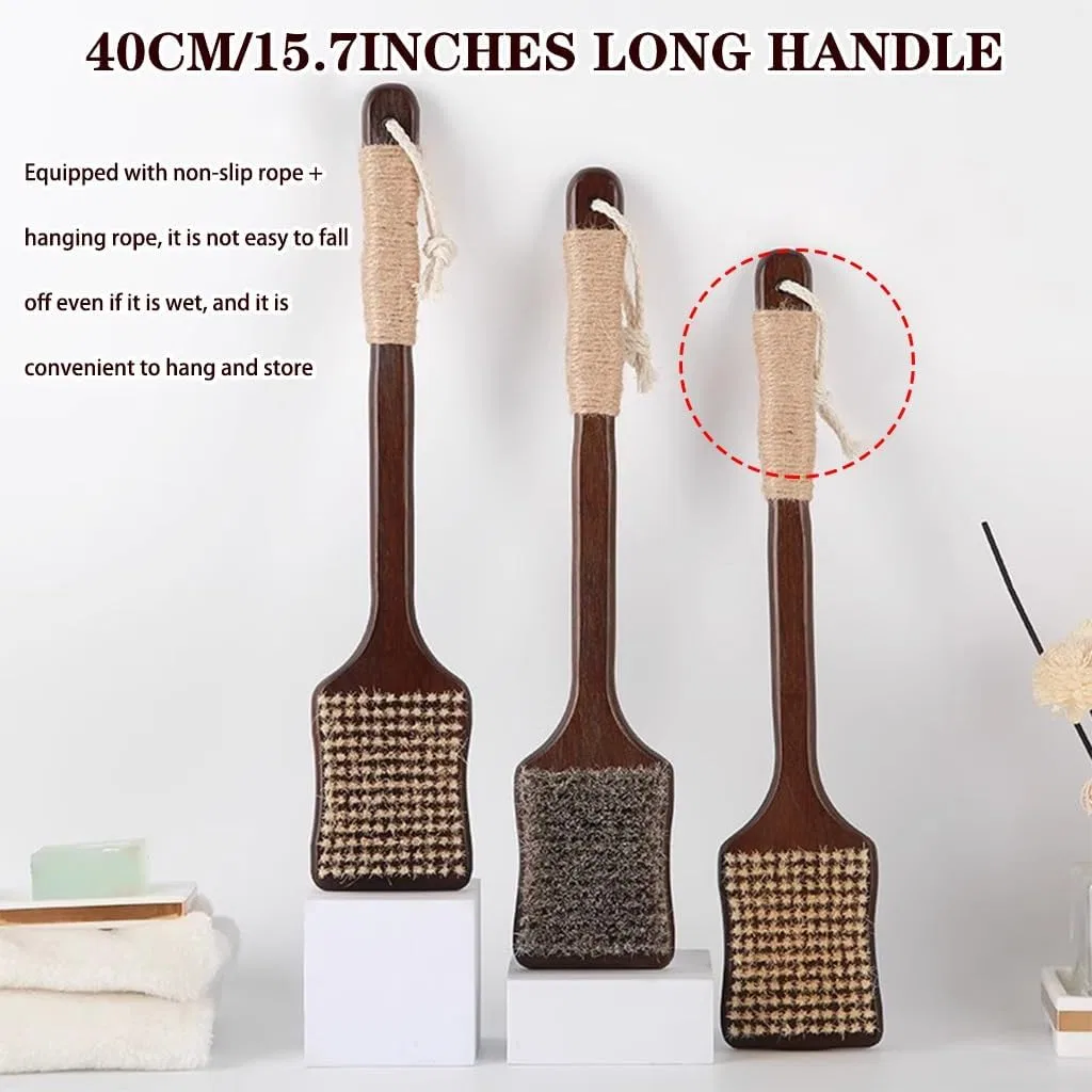 Щетка для тела с длинной ручкой, Bamboo, Black Brown A Generic — фото 4