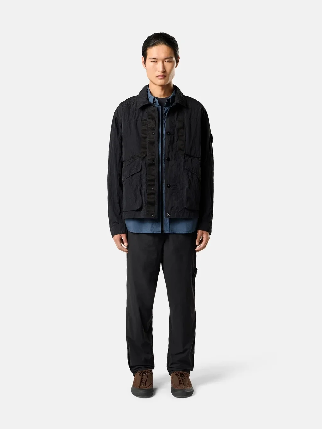 Мужская футболка Stone Island Regular-fit With Compass Patch, темно-синий — фото 2