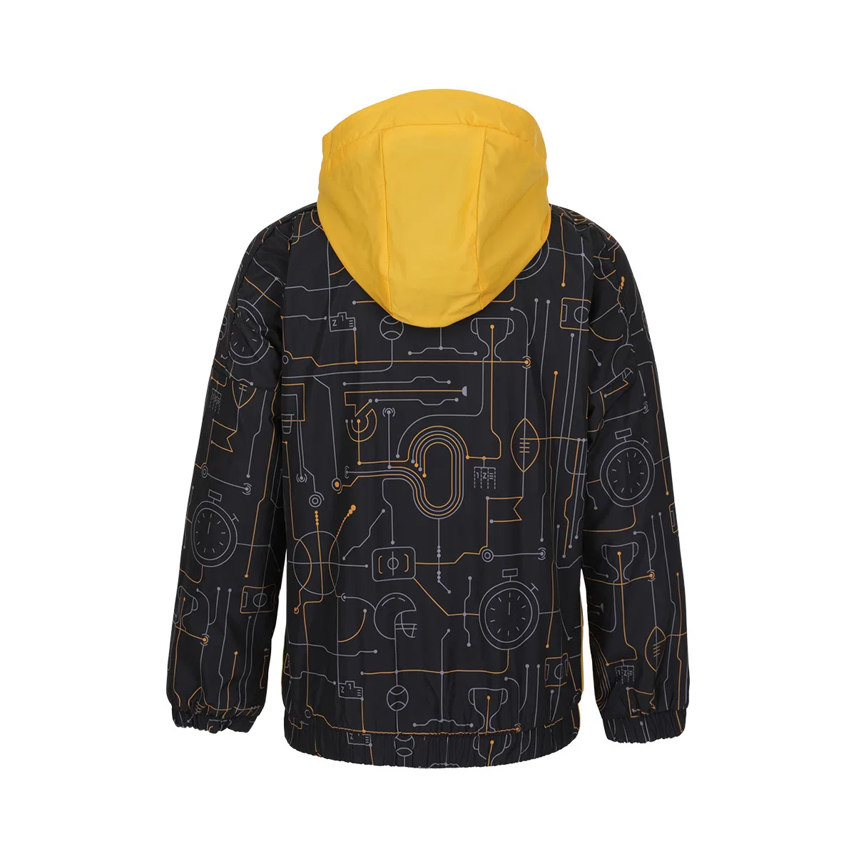 Детская куртка для девочек с длинным рукавом Adidas, Black Yellow — фото 3