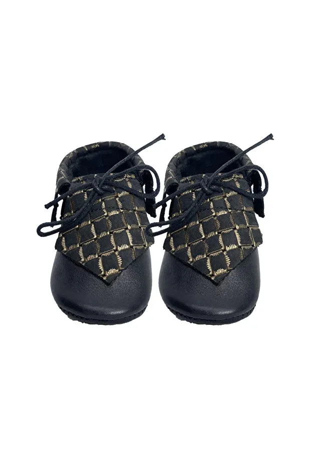 Детские ботиночки для девочек с кожаным верхом Evokids, Black