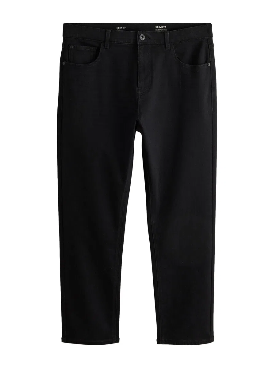 Джинсы Next Slim fit 'Essential' из черного денима