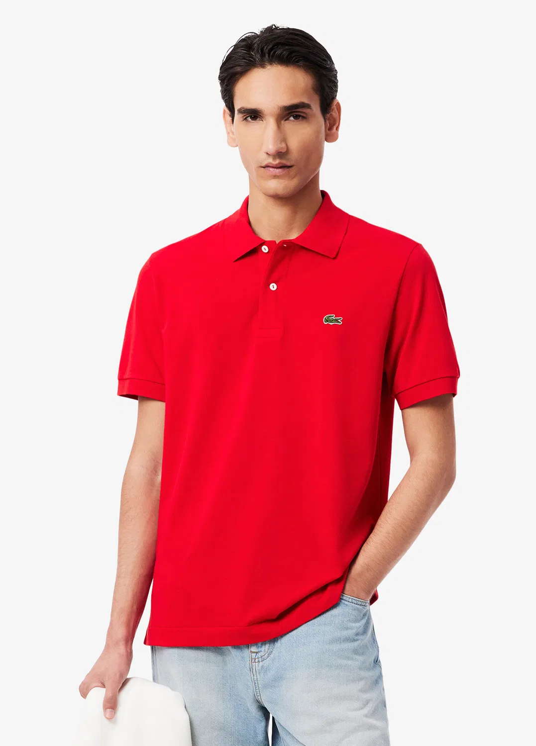 Футболка поло Lacoste L.12.12 Light Classic Fit, red — фото 2