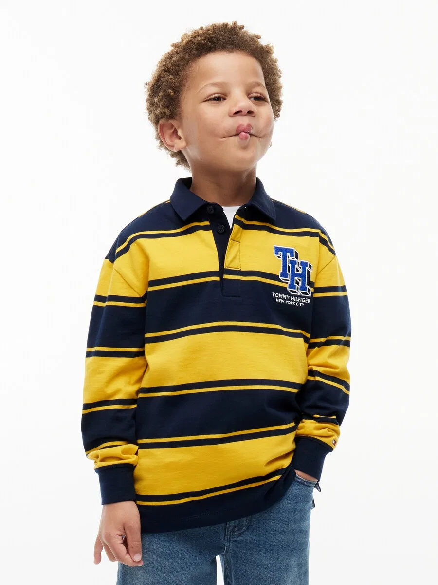 Топ TOMMY HILFIGER темно-синего и королевского синего цвета — фото 2