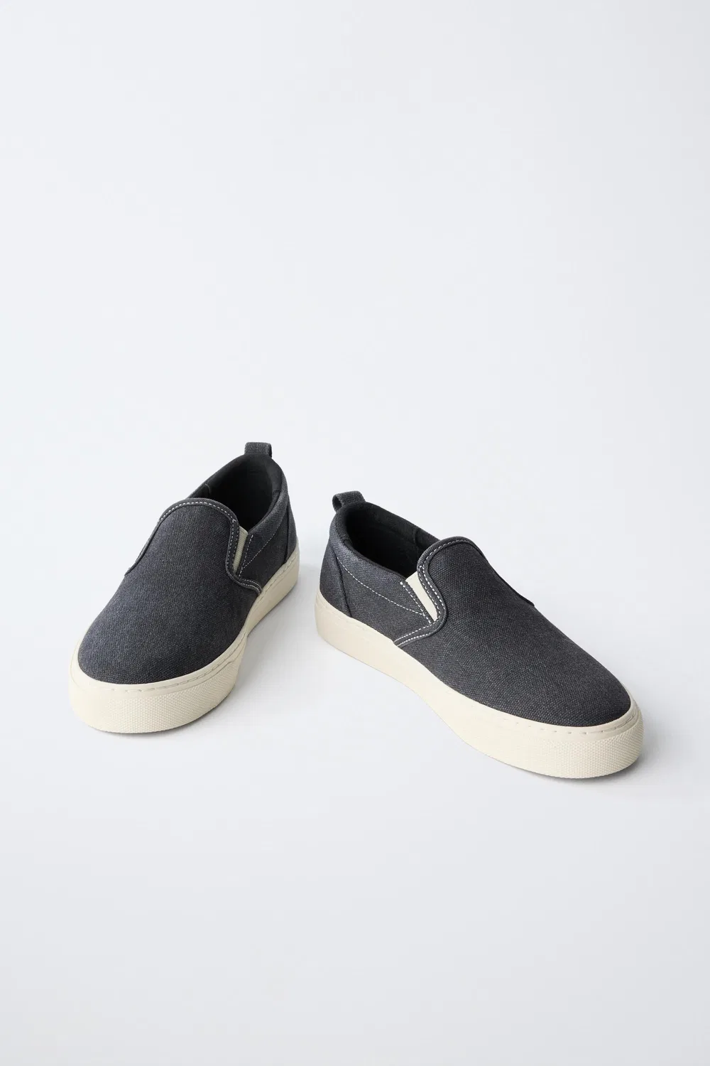 ХЛОПКОВЫЕ КРОССОВКИ ZARA, Black — фото 3