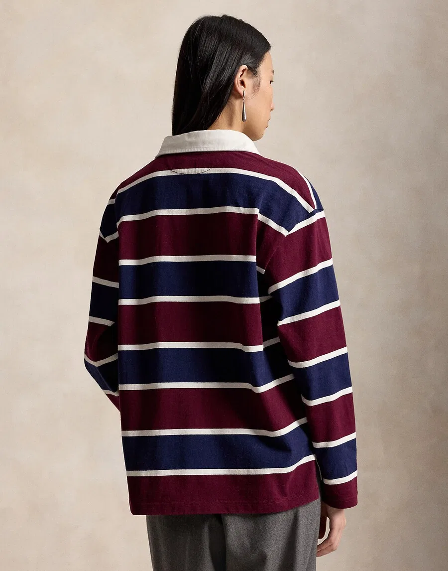 Топ Polo Ralph Lauren винно-красного цвета — фото 4