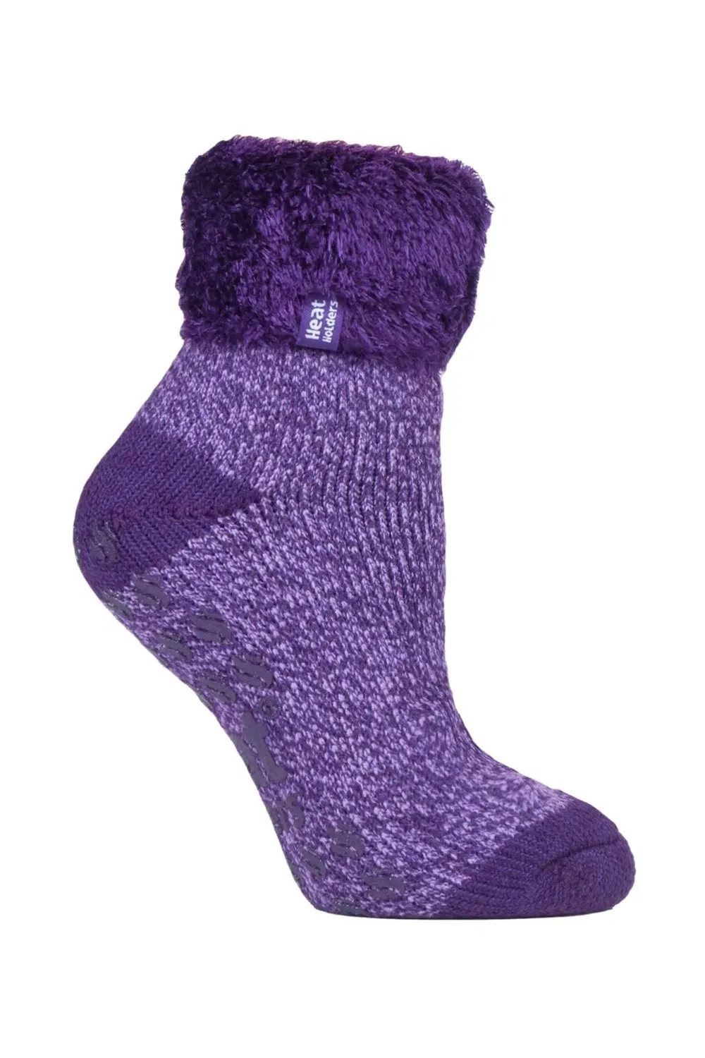 Теплые махровые носки для дома Cosy fluffy bed socks Heat Holders, Purple