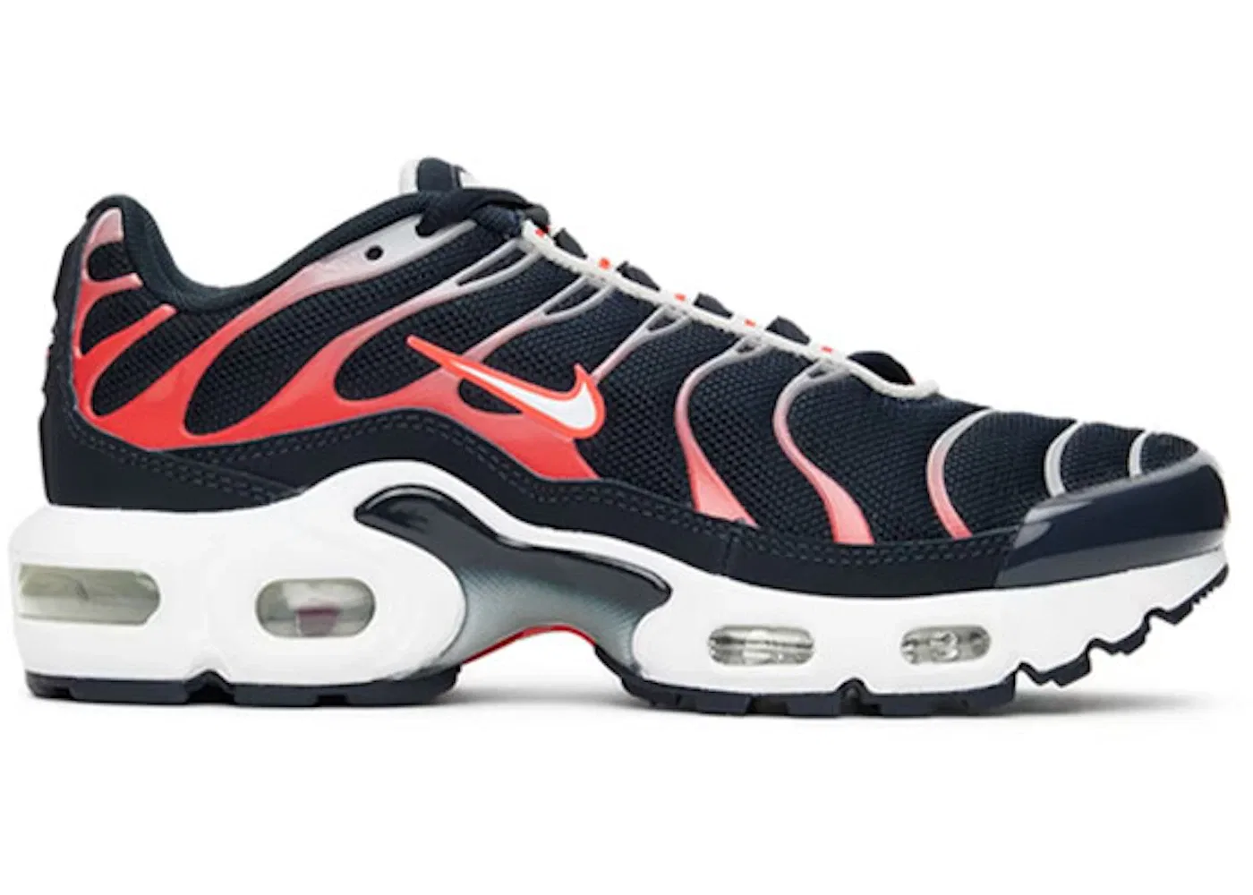 Детские кроссовки Lifestyle Nike Air Max Plus, Dark Obsidian/Bright Crimson/Light Smoke Grey/Phantom