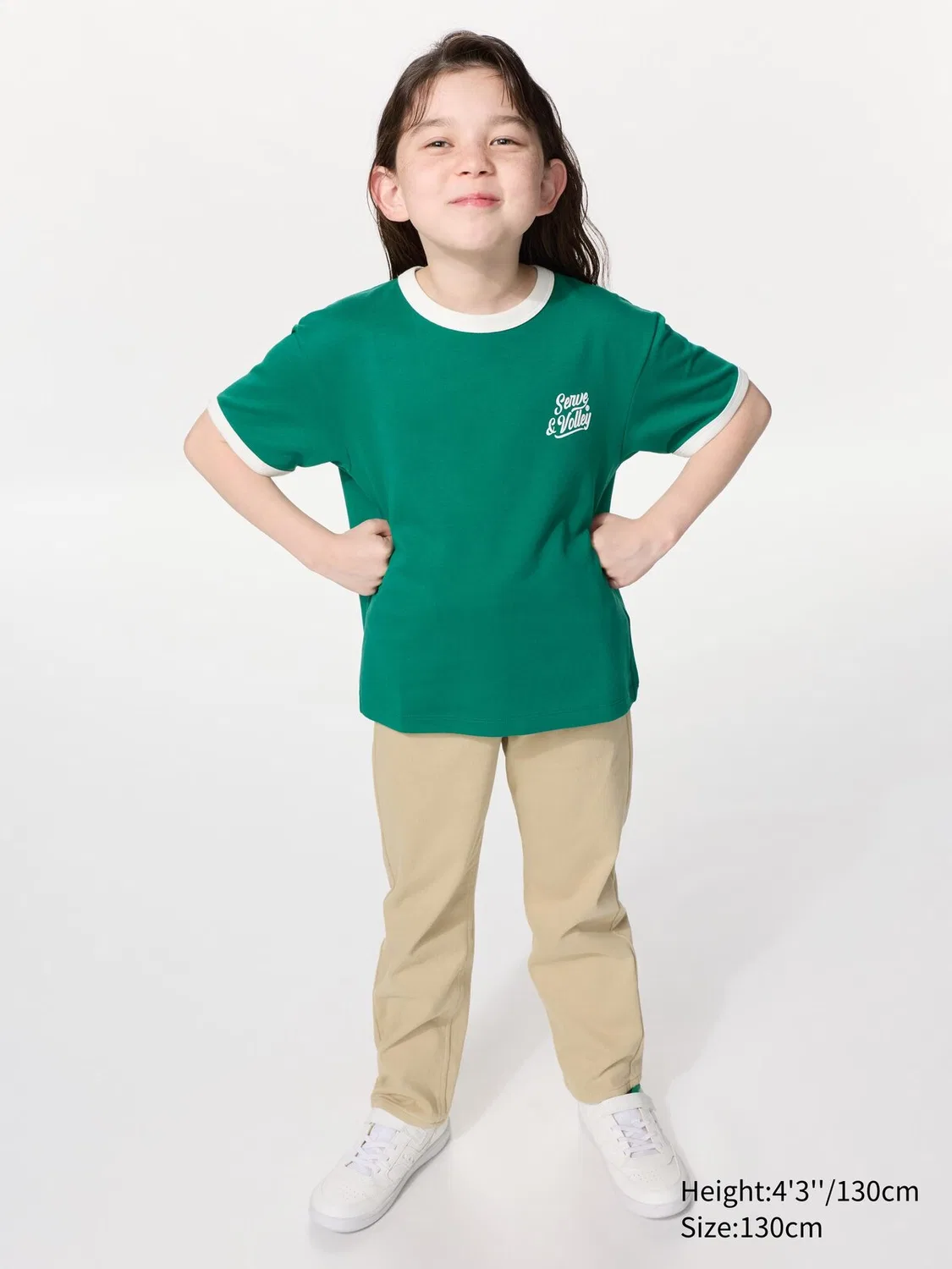 Джинсы Uniqlo, детские, стандартного кроя, бежевый