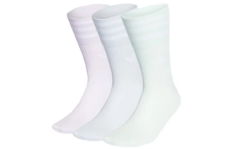 Детские носки с принтом Adidas Originals, 3 пары, Floating Point Green/Light Blue/Light Purple
