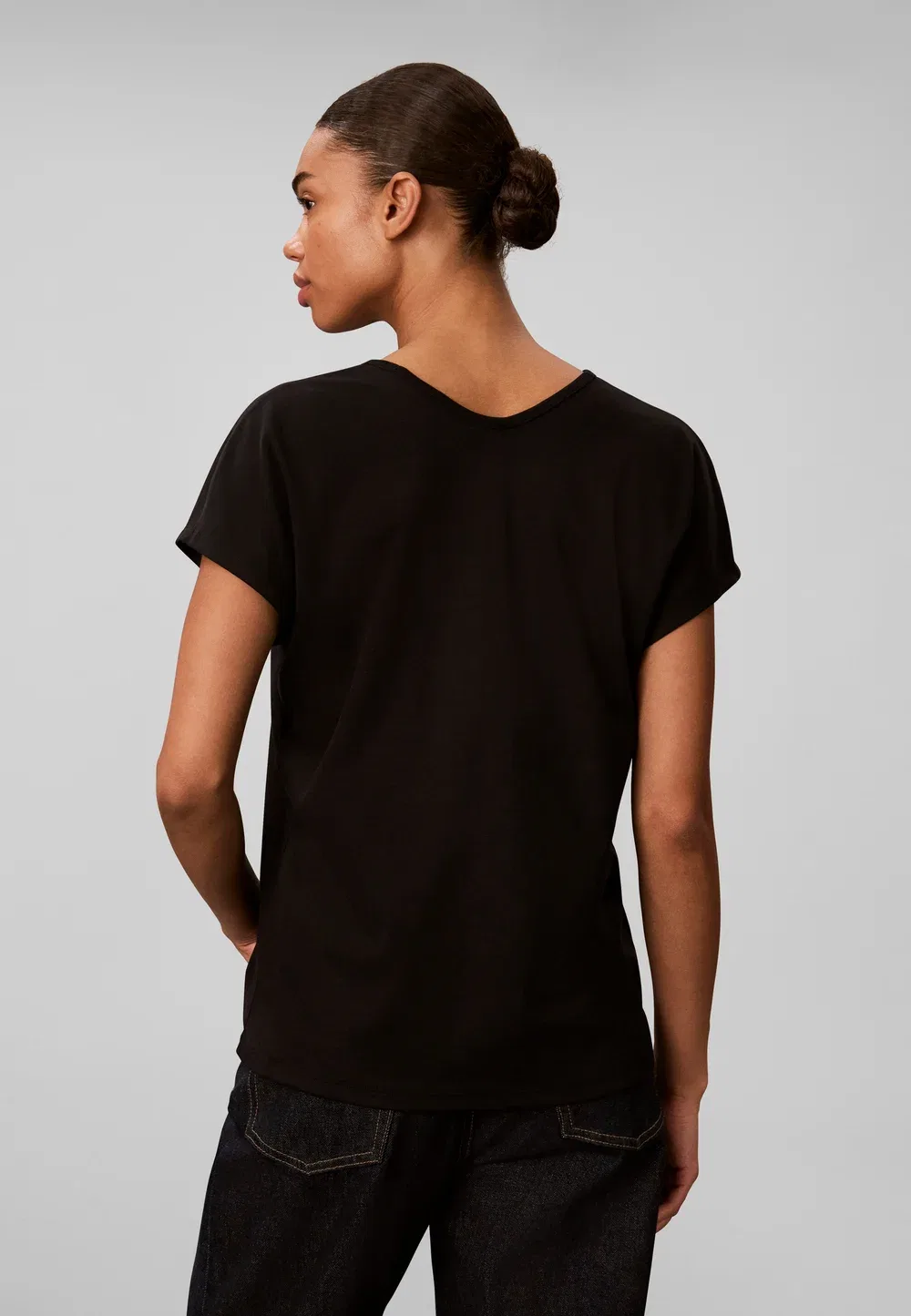 Футболка свободного кроя - базовая футболка Calvin Klein, Black — фото 3