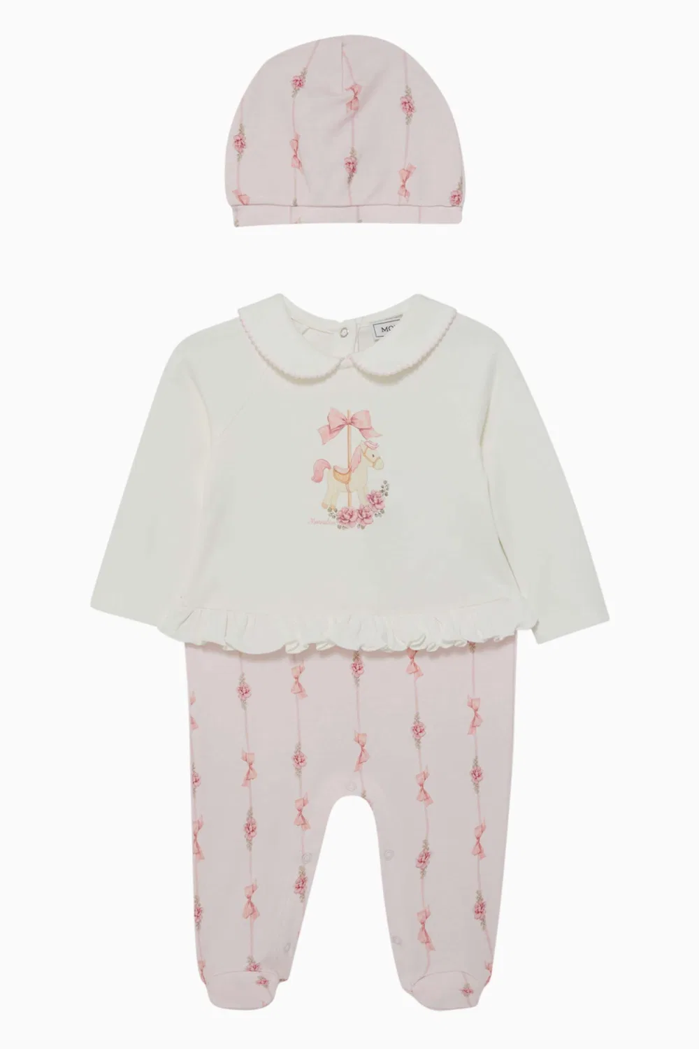 Комплект детский с шапочкой Sleepsuit & Beanie Set Monnalisa