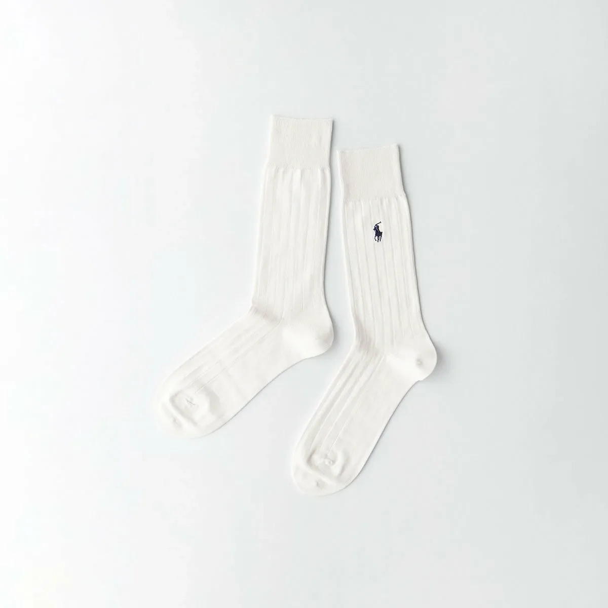 Носки Polo Ralph Lauren в рубчик, разноцветные, из мерсеризованного хлопка. Polo Ralph Lauren, 91. Off-white