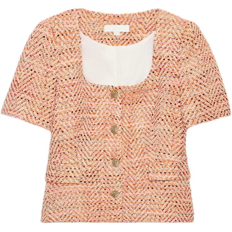 Женский деловой костюм с квадратным воротником, ZARA, Orange