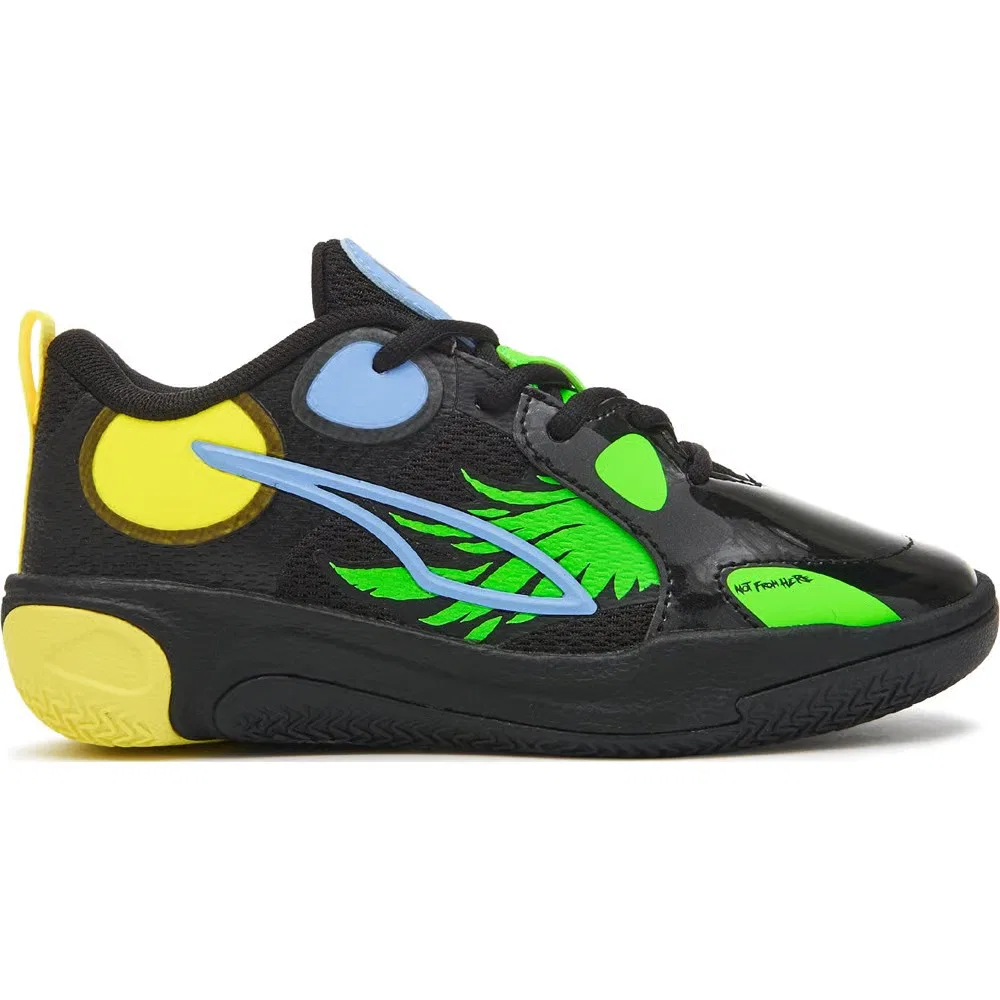 Детские баскетбольные кроссовки MB World .01 Puma, Black/Yellow — фото 2