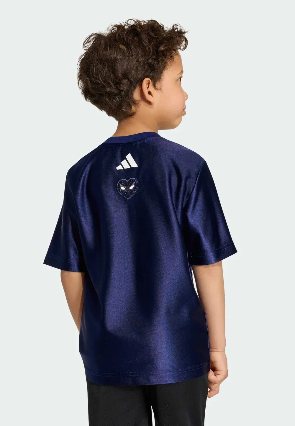 Детская футболка унисекс с принтом Человека-паука Marvel - футболка с принтом Adidas Performance, Dark Blue White — фото 2