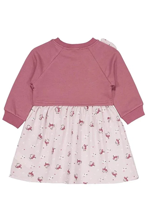 Детское платье для девочек с принтом Floral patterned dress Civil Girls, Dried Rose — фото 3