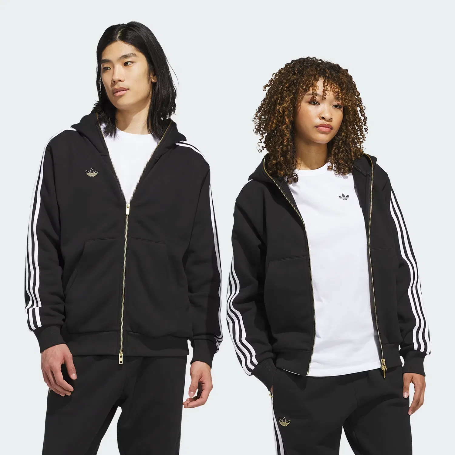 Унисекс спортивная куртка на молнии Tyshawn Full Zip Track Jacket Adidas Originals, черный/белый