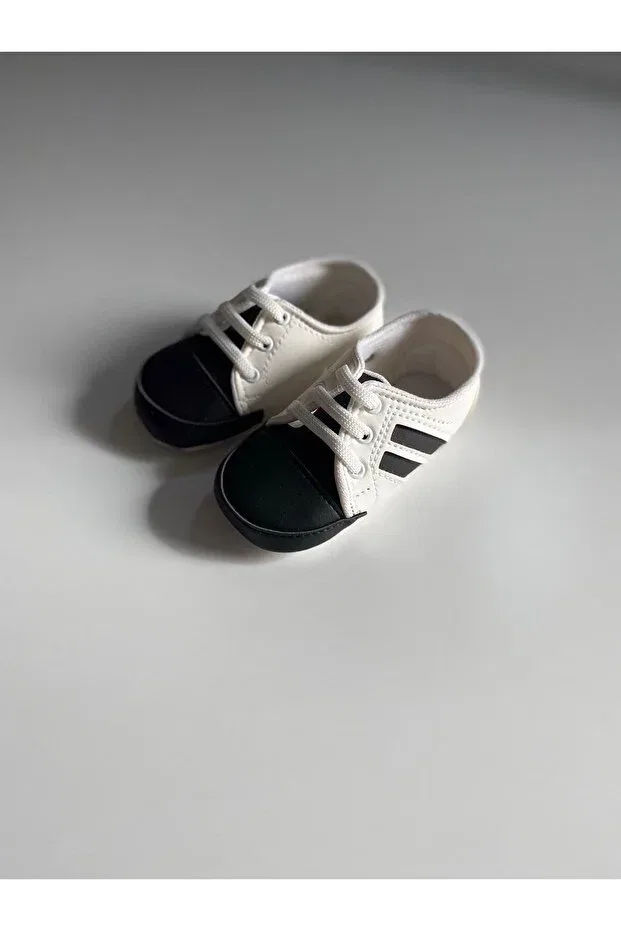 Детские пинетки для мальчиков со шнуровкой Bambi booties Pamily, Black — фото 2