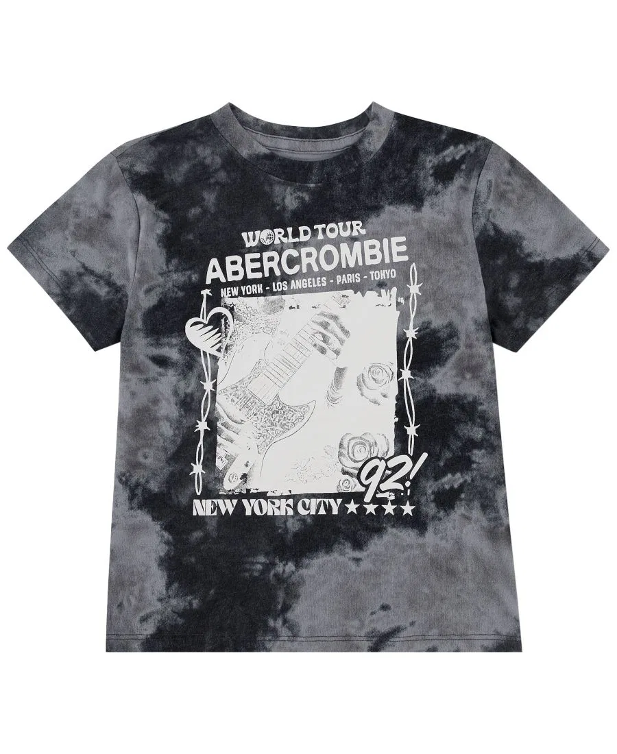 Футболка оверсайз с принтом Rocky Classic abercrombie kids, Charcoal