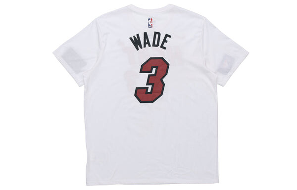 Футболка nba wade dwayne miami heat limited джерси короткий рукав Nike, белый — фото 2