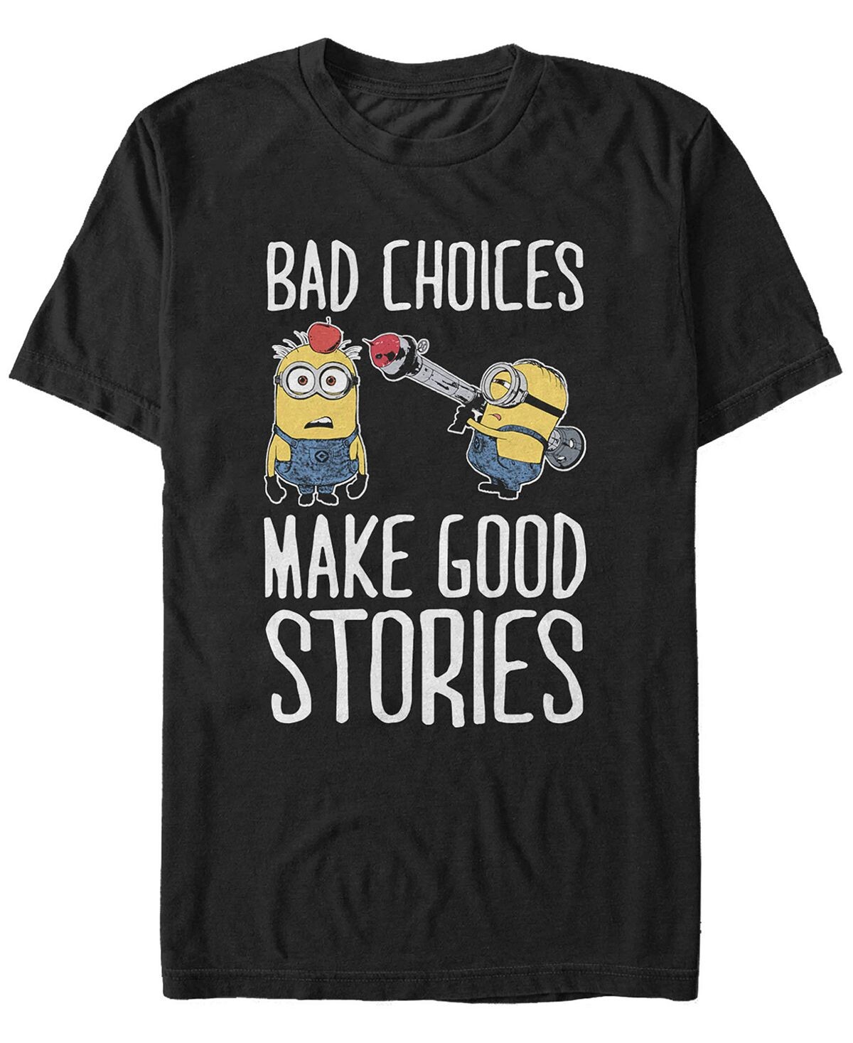 

Мужская футболка с коротким рукавом minions humor good stories Fifth Sun, черный