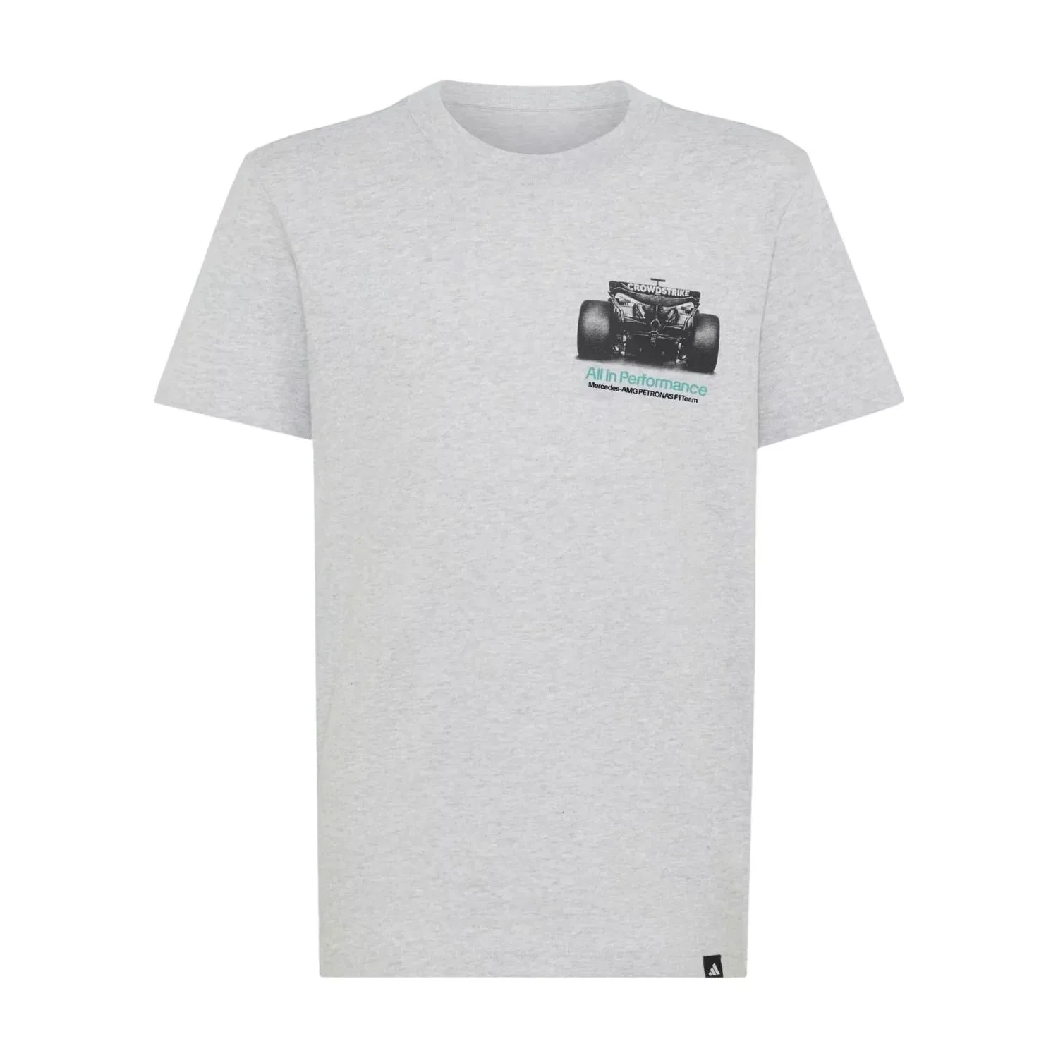 Мужская футболка с коротким рукавом Adidas Mercedes AMG Petronas Formula 1 Team T-Shirt, серый — фото 2