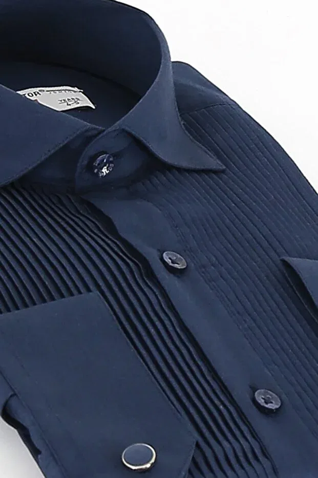 Детская рубашка для мальчиков с длинным рукавом Sirri, Navy Blue — фото 3