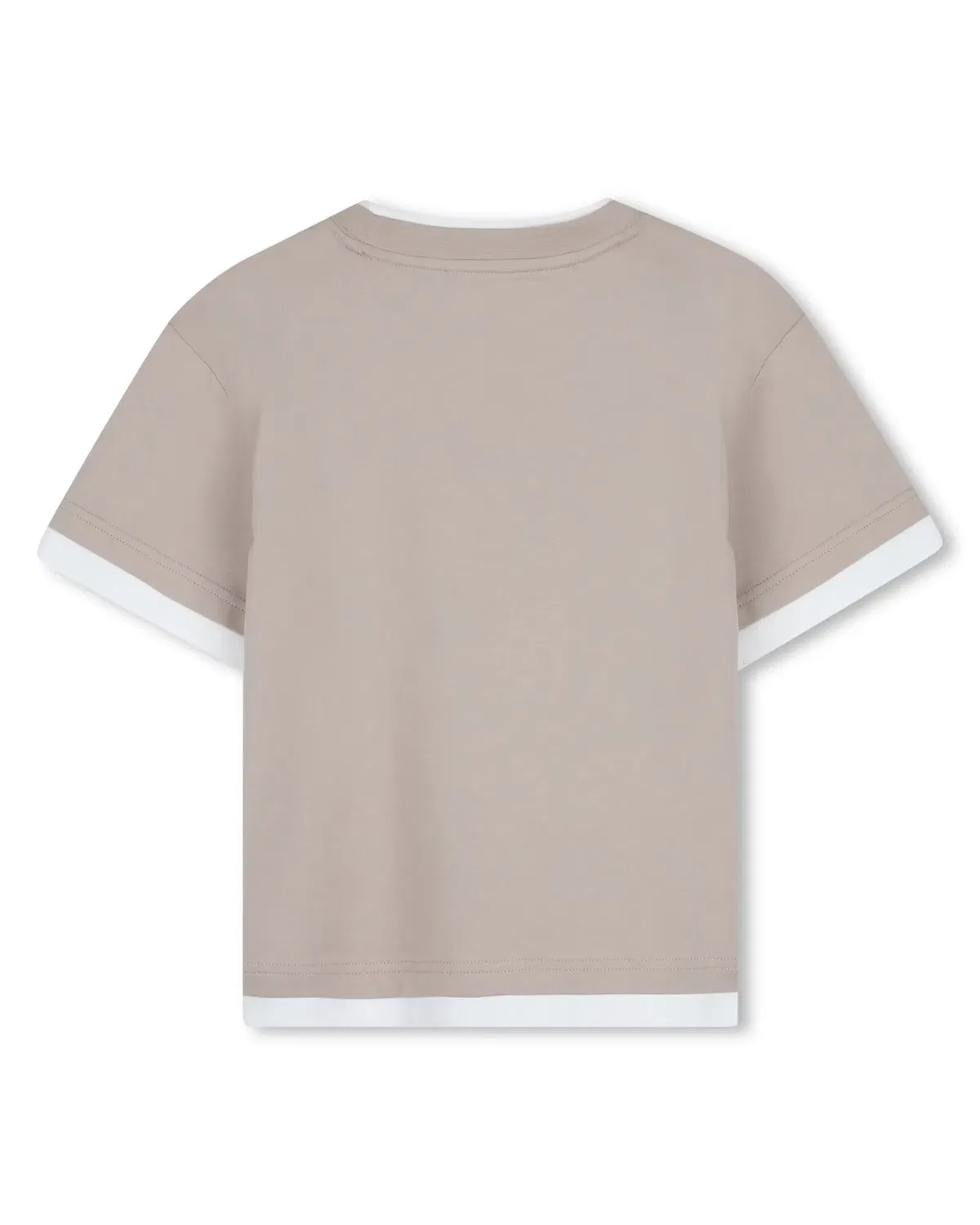 Детская футболка с длинным рукавом с принтом DKNY, Beige — фото 3