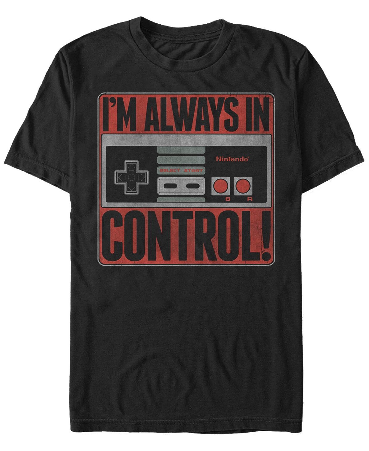 

Мужская футболка с коротким рукавом nintendo nes controller i'm always in control Fifth Sun, черный